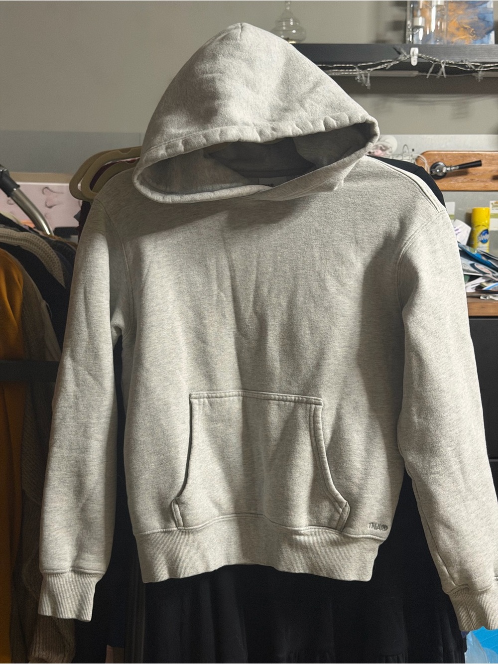 TNA Light Gray Pullover Hoodie